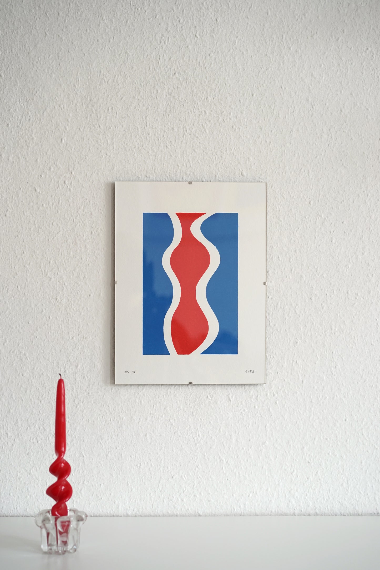 "rot blau 1" / original linocut