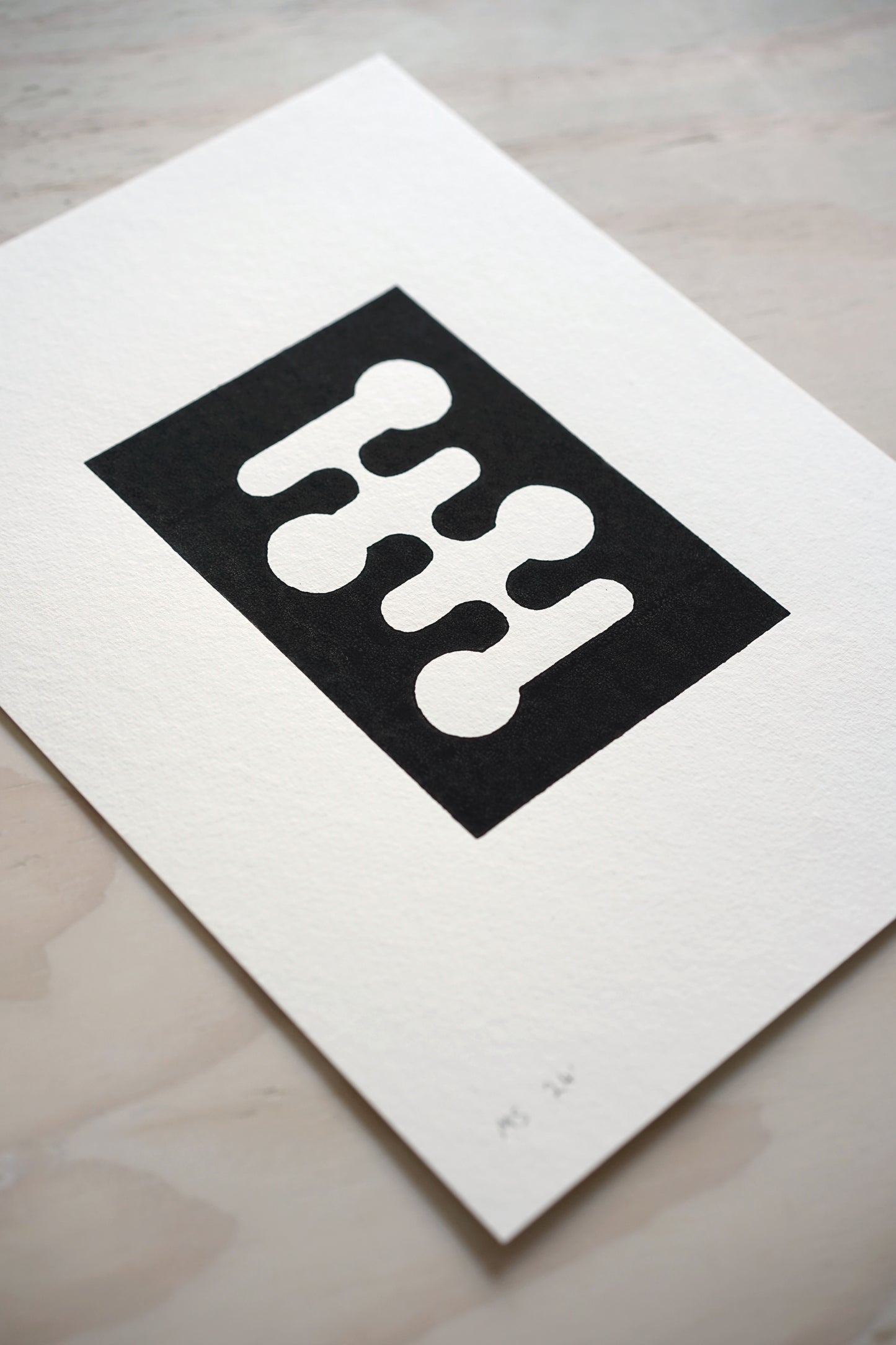 "schwarz 1" / original linocut