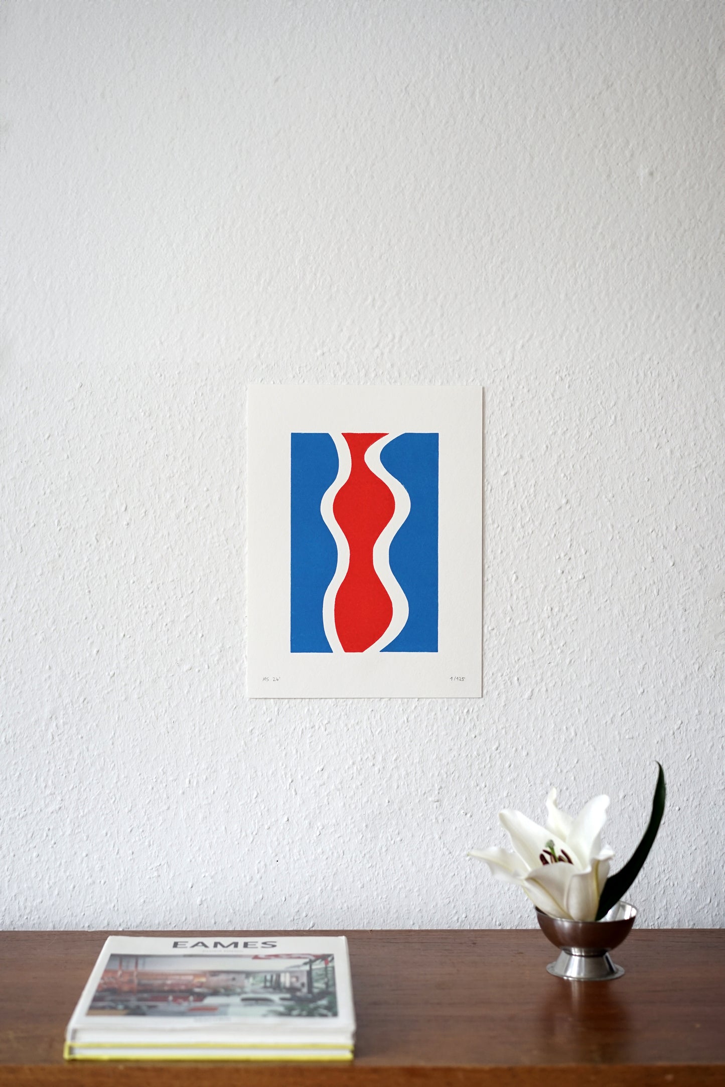 "rot blau 1" / original linocut