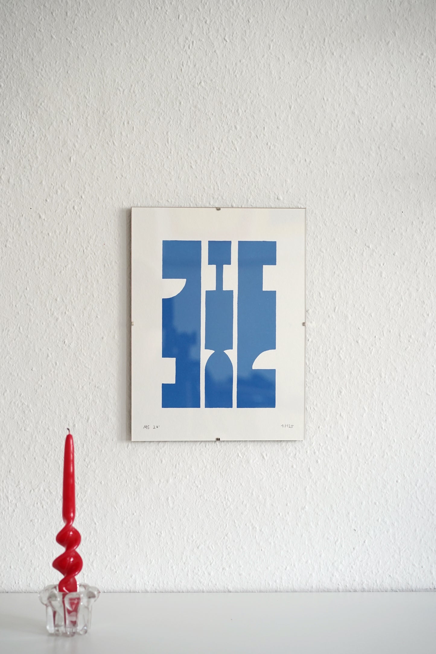 "blau 1" / original Linoldruck