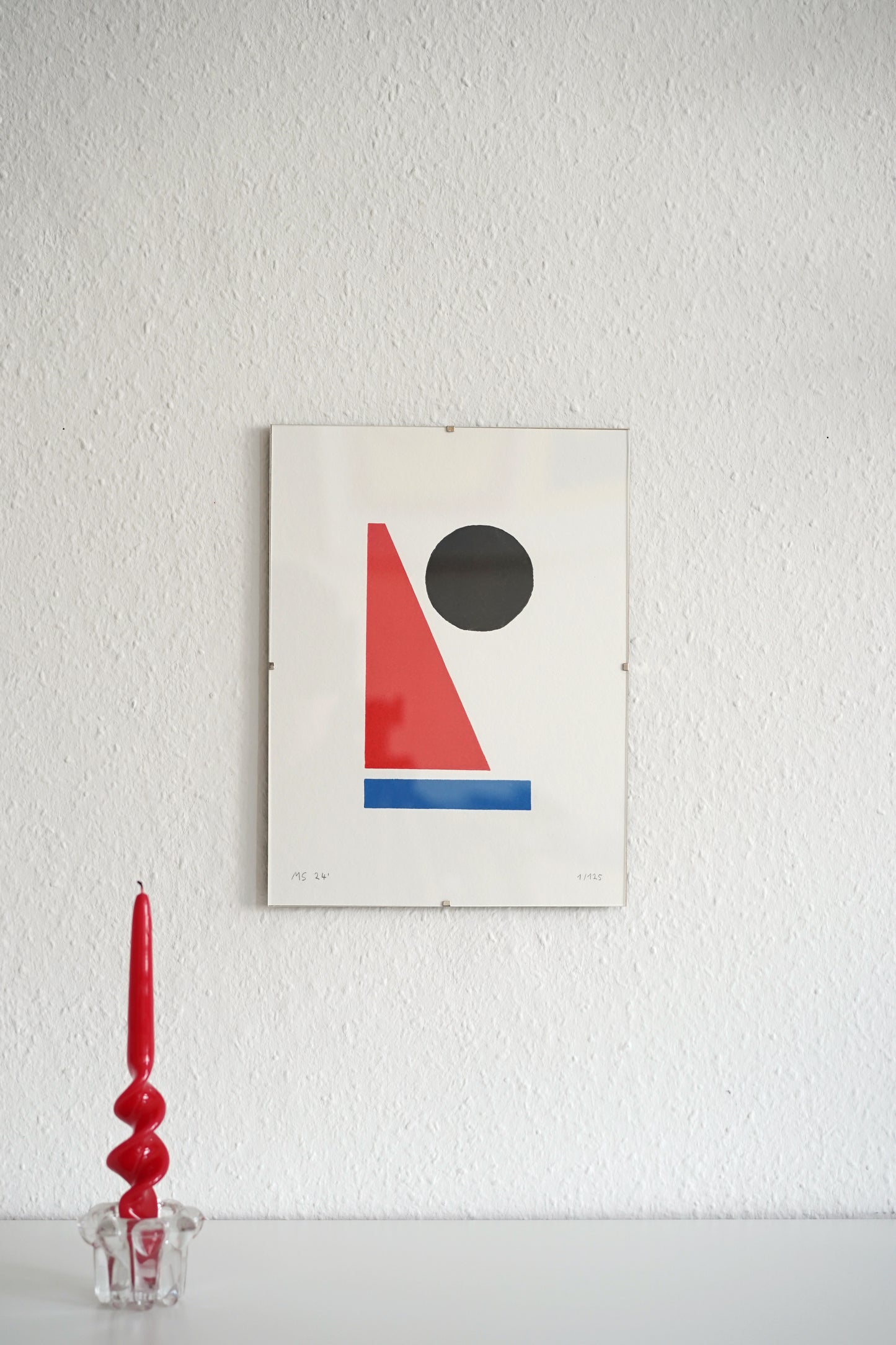 "schwarz rot blau 2" / original linoldruck