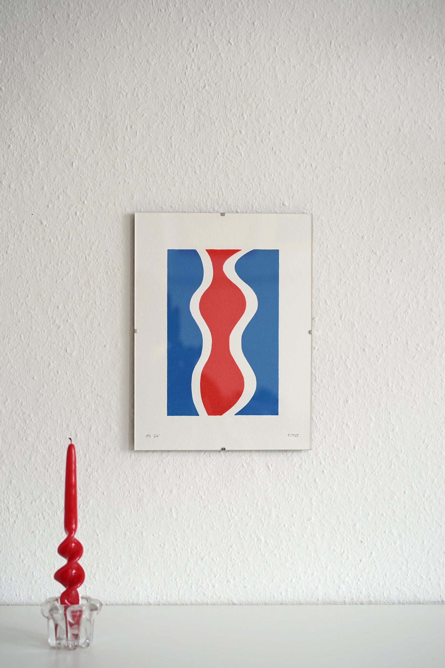 "rot blau 1" / original linoldruck