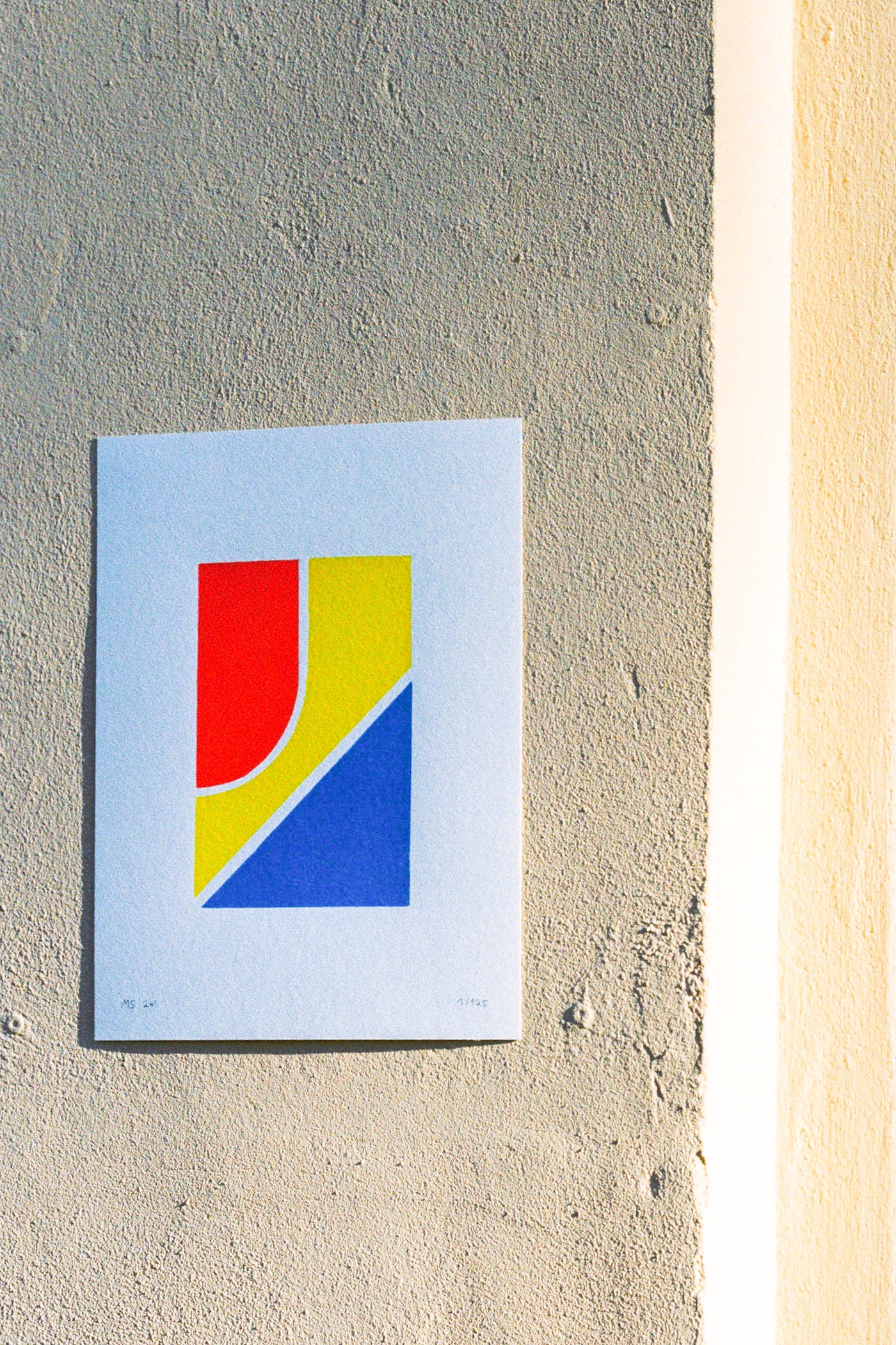 "gelb rot blau 1" / original linoldruck