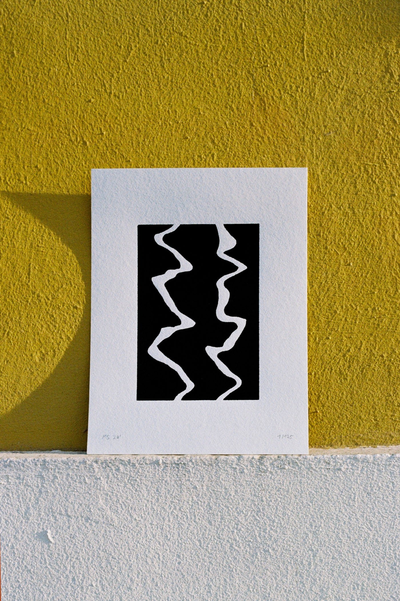 "schwarz 3" / original linoldruck
