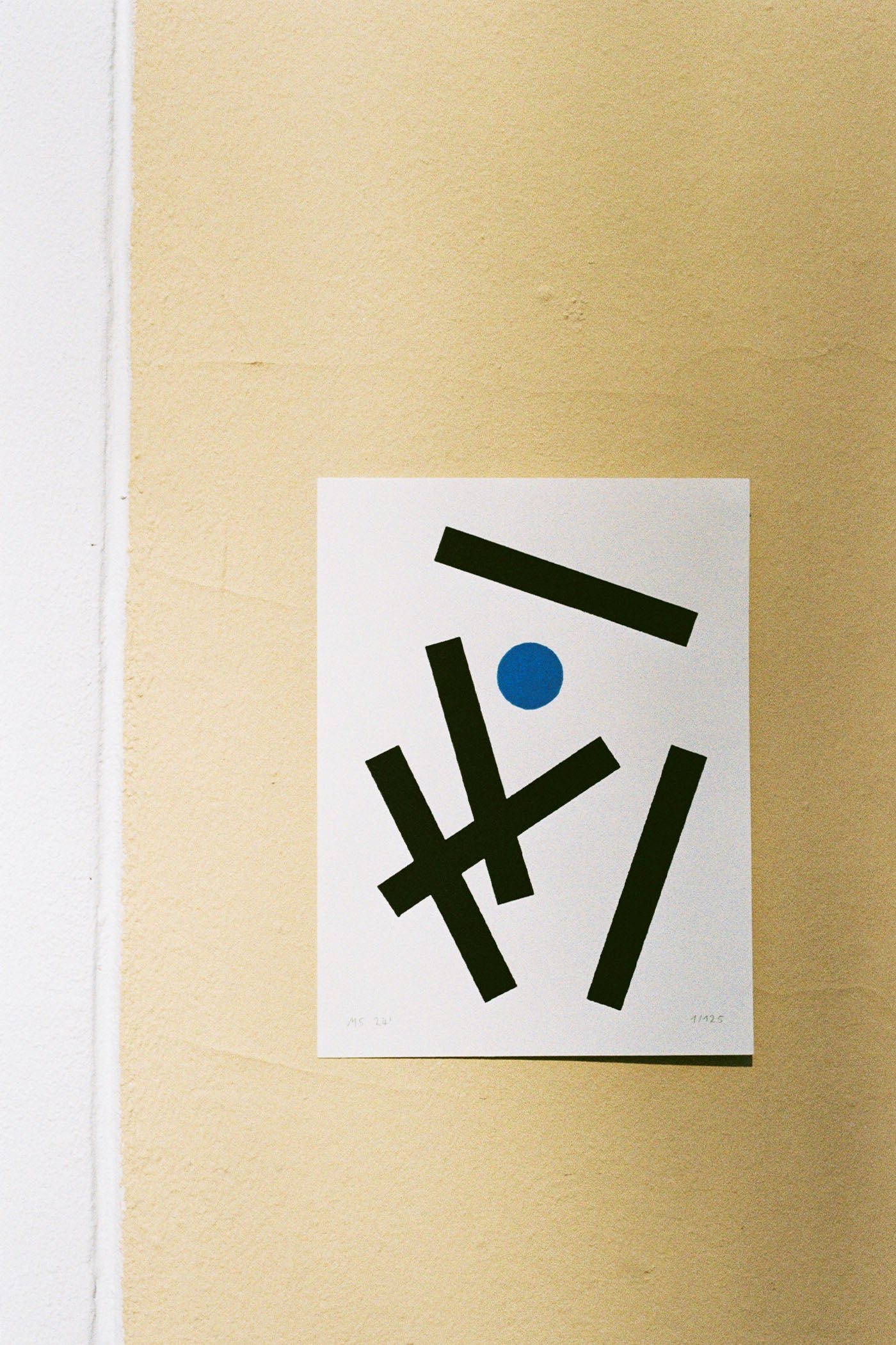 "schwarz blau 1" / original linoldruck